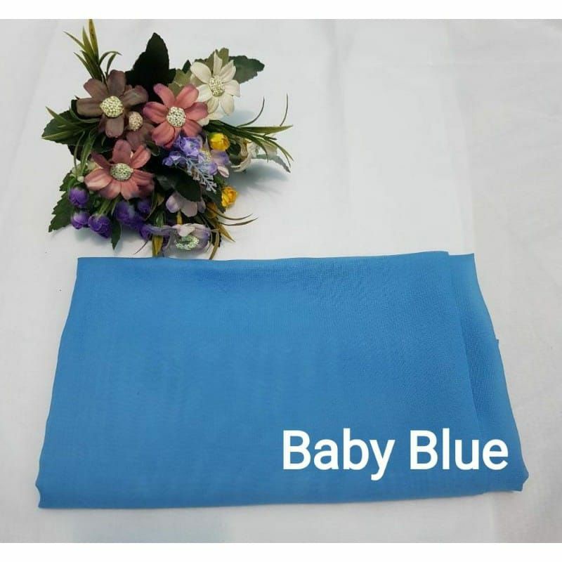 hijab BELLA SQUARE Pollycotton premium-Baby Blue