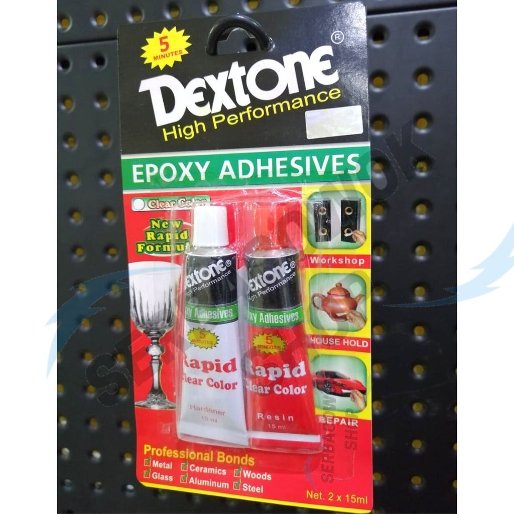 Lem Epoxy Dextone Rapid 5 Menit Clear Color 30 ml Lem Campur Serbaguna Termurah Berkualitas