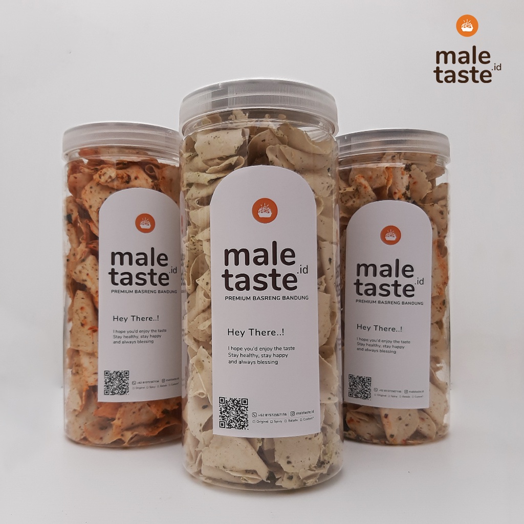 Premium Basreng Bandung Rasa Original Daun Jeruk - Balado Daun Jeruk-Pedas Daun Jeruk 270gr - maletaste.id-7