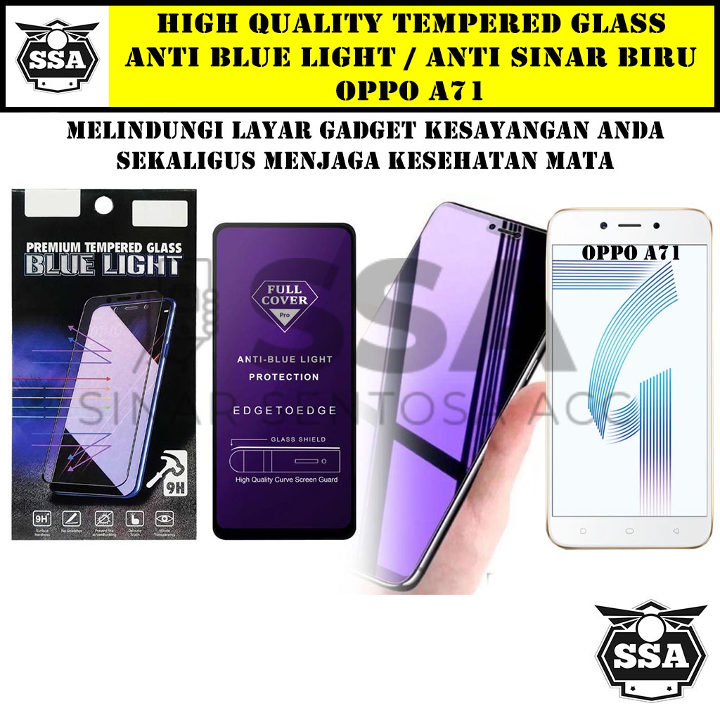 Tempered Glass Oppo A71 Anti Blue Light Anti Sinar Biru a71 a 71 Ori Original Hp Pelindung Layar Temper Anti Lecet Gores TG Murah Berkualitas