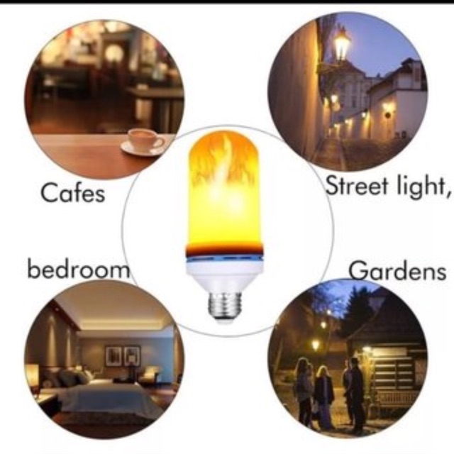 Lampu led api 9w 9 watt lampu fire flame lampu dekorasi interior led api 9watt