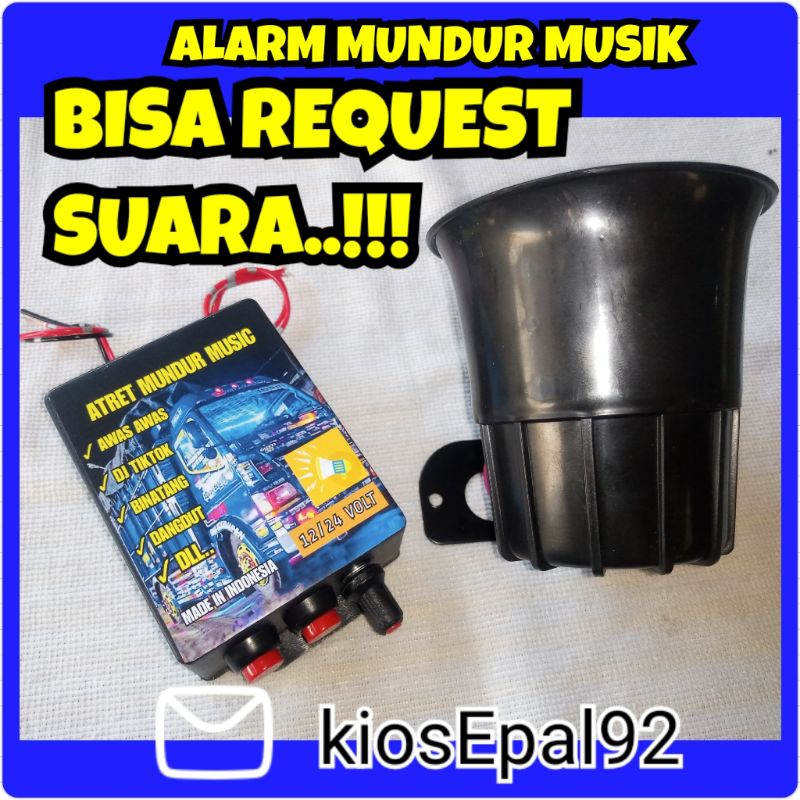 atret mundur back horn klakson mundur alaram mundur awas mp3 lagu truk mobil 12/24 VOLT