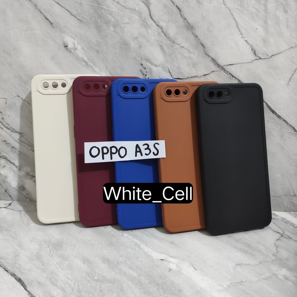 SoftCase ProCamera Silicon Matte Case Full Cover Oppo A31 2020 A37 A3S A5 2020 A9 2020 White_Cell