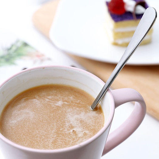 Sendok Makan Teh Korea Stainless Steel Bundar Runcing