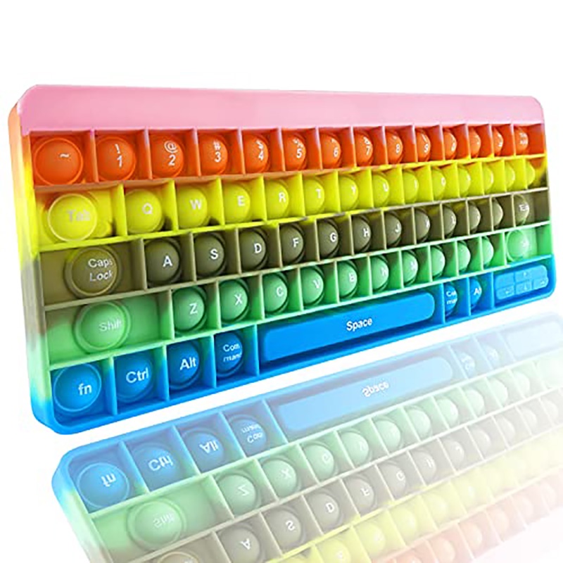 Pop Fidget Toys Antistress Push Bubble Squishy Silicone Calculator Keyboard 26 Letter Simple Dimple Children Kids