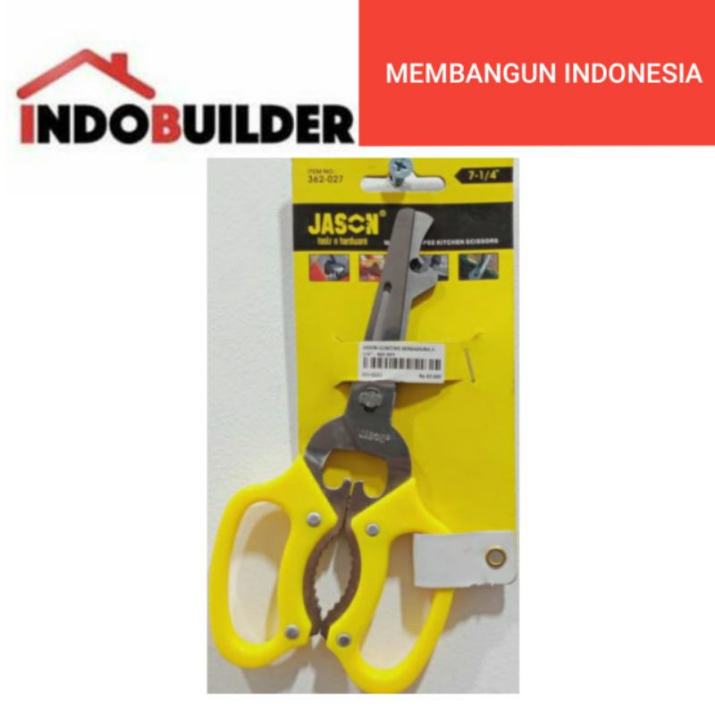

GUNTING SERBAGUNA MULTIFUNGSI JASON 7 INCH / MULTI PURPOSE SCISSOR