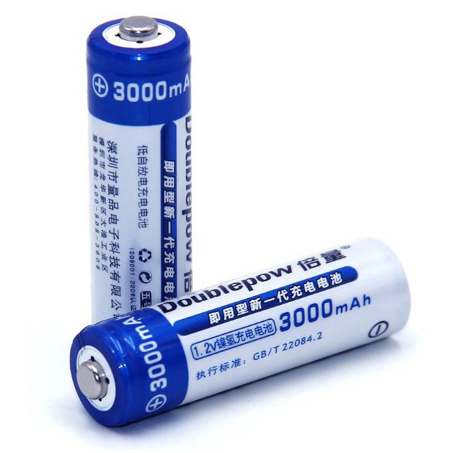Baterai Cas AA A2 3000mAh DOUBLEPOW NiMH Batre Rechargeable 1.2V