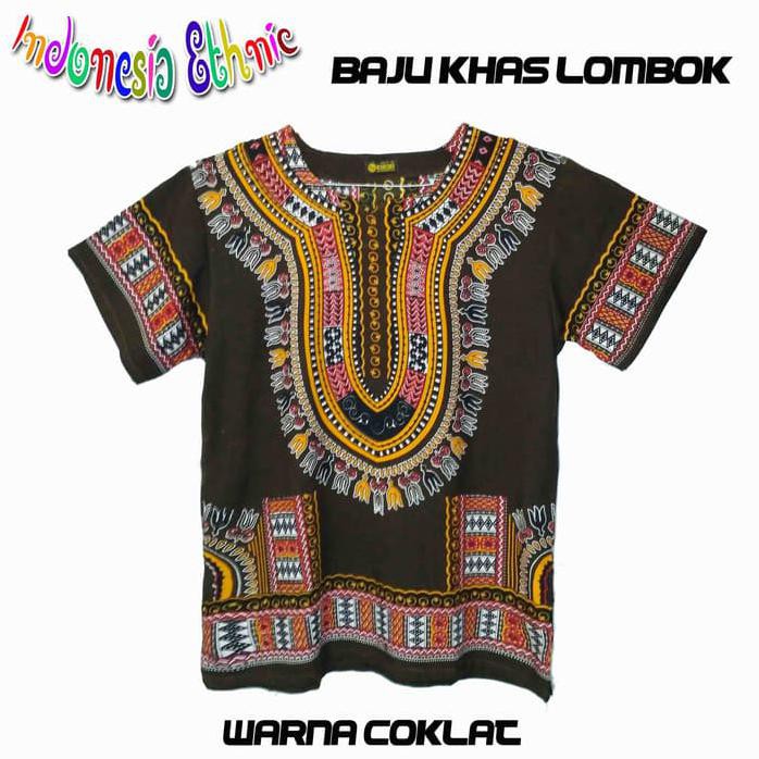 Baju Etnik Lombok / Baju Dashiki Aneka Warna Hippies/Boho Pria Wanita Best Quality