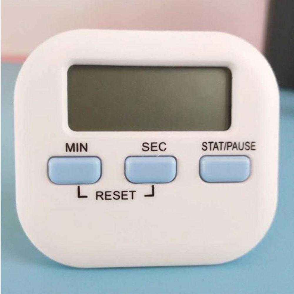 Timer Masak Dapur Magnetic Stopwatch Alarm Clock - White