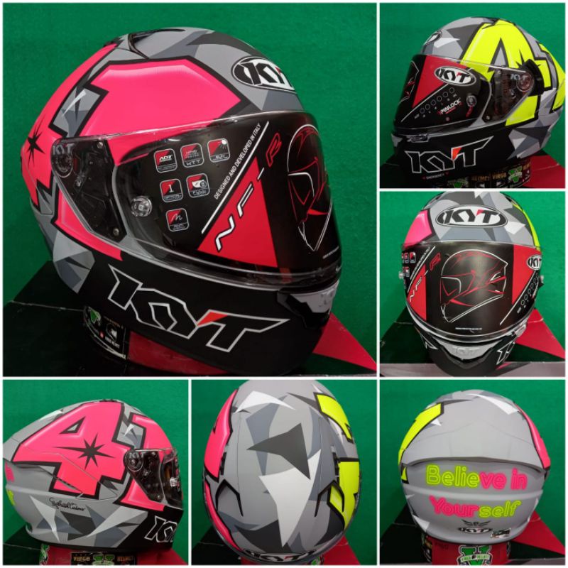 KYT HELM NFR ALEIX ESPARGARO AE 2019 MATT GREY SPESIAL EDITION KYT ORIGINAL