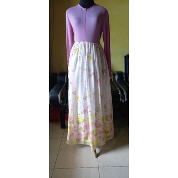 bunga dress by Faaliza gamis cantik syari size S atasan jersey