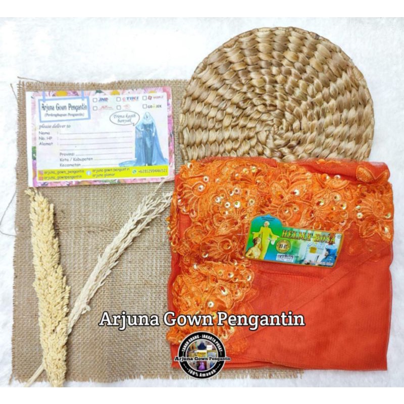 [TERMURAH] Selendang Bordir Payet || selendang akad || Selendang Pengantin Payet-Orens