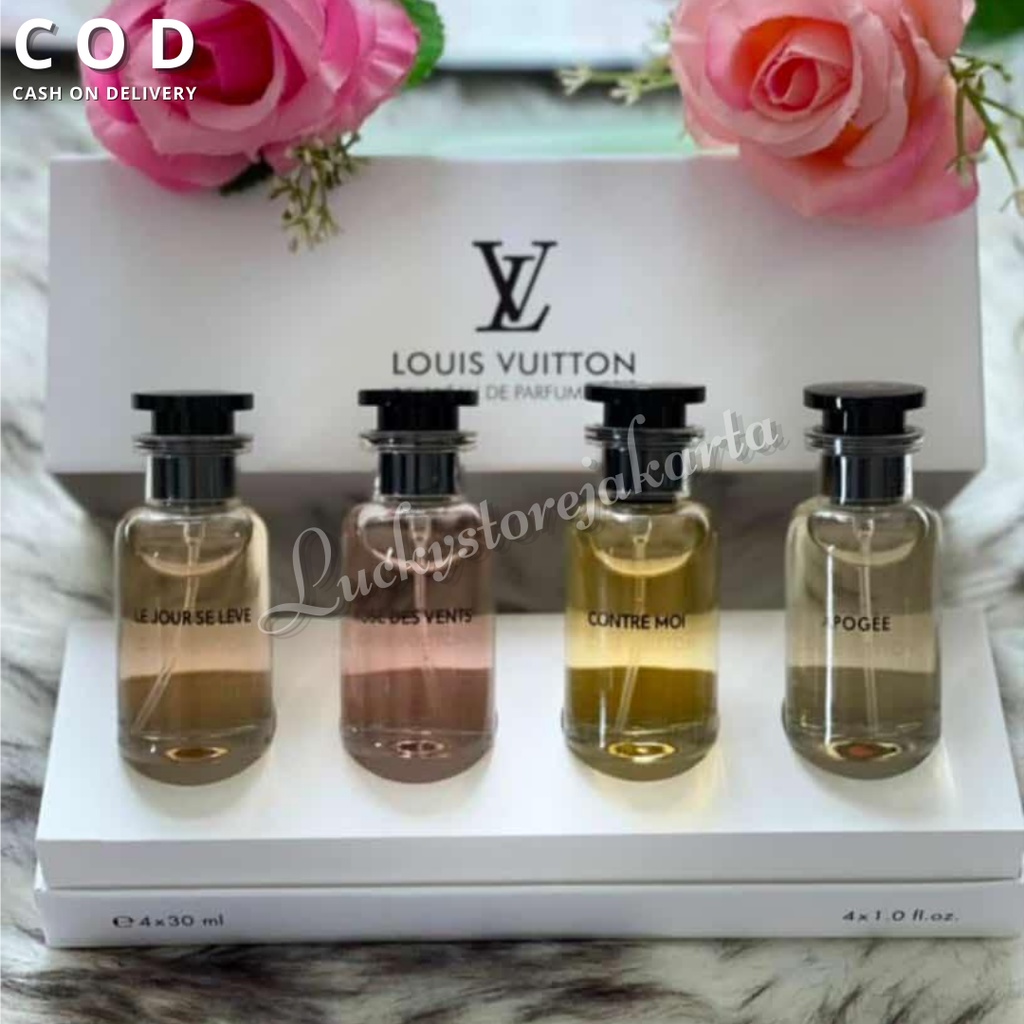 [COD] PARFUM GIFT SET LV 4IN1 30ML ORIGINAL IMPORT PRIA WANITA UNISEX MURAH TAHAN LAMA LOUIS VUITTON