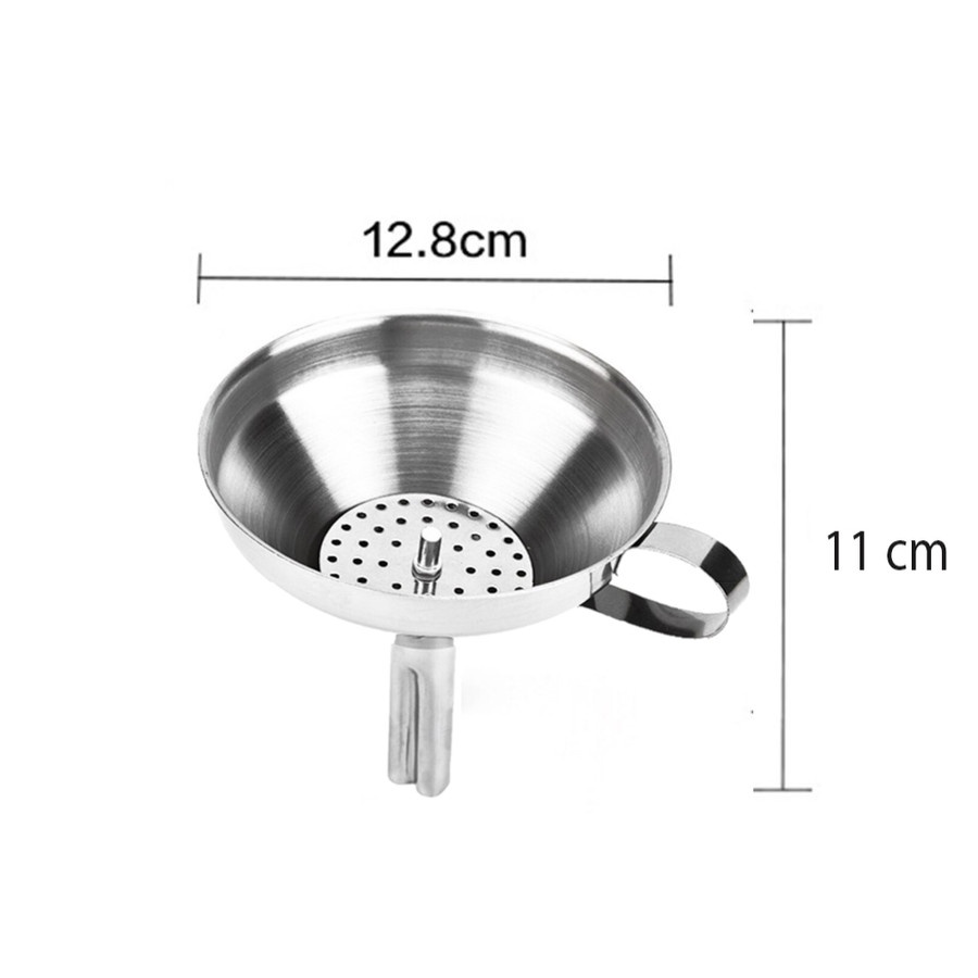 Corong Multifungsi Multifunctional Funnel Stainless 13 CM - GH3014 - Silver