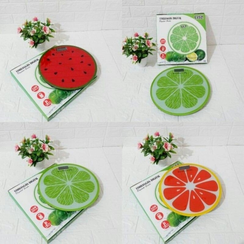 Digital Scale / Timbangan Badan Digital Motif Buah GSE