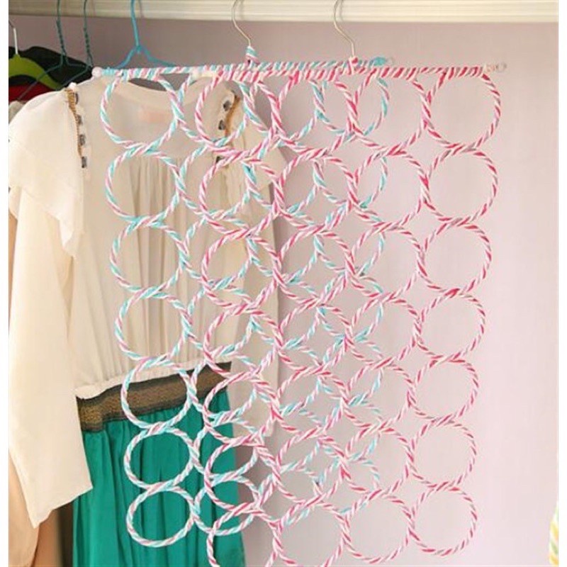 Syal Hanger / Jilbab Hanger Organizer 28 Slots