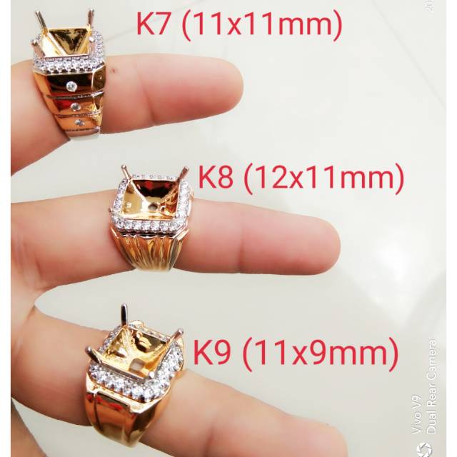 Ring cincin alpaka super kombi silver gold impor 3