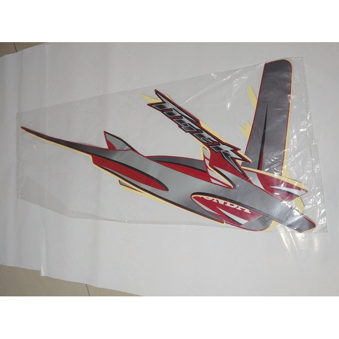 Striker Motor Bodi /  Stiker Bodi & Lis Body & Striping Tiger Revo 2008 Merah