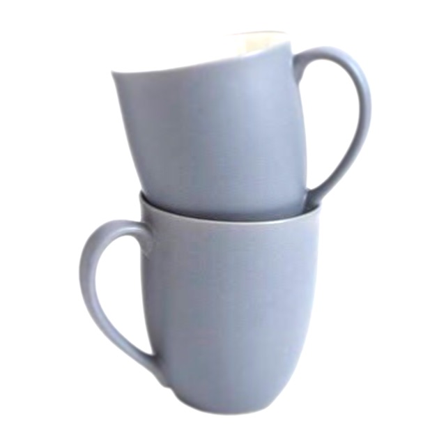 Mug Keramik Stoneware Noritake warna Slate / Abu
