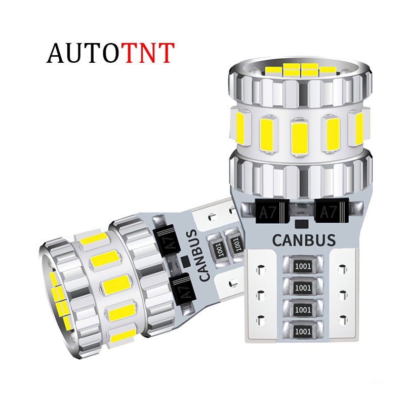 2pcs Lampu LED Canbus W5W T10 3014 18SMD WY5W 194 Untuk Plat Nomor Mobil