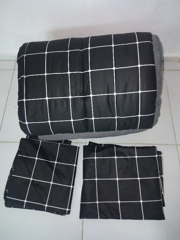 Bedcover & Sprei Set Premium Katun Ayla Motif Marco Abu Terbaru