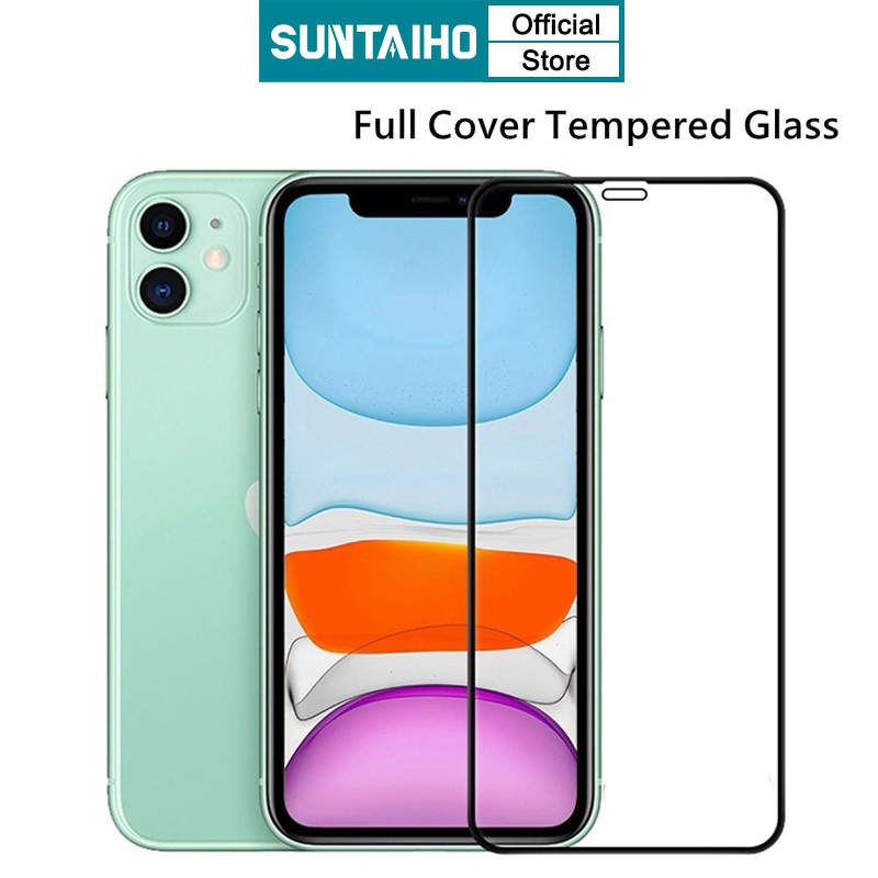 Suntaiho Pelindung Layar Tempered Glass 5D Untuk iPhone 12