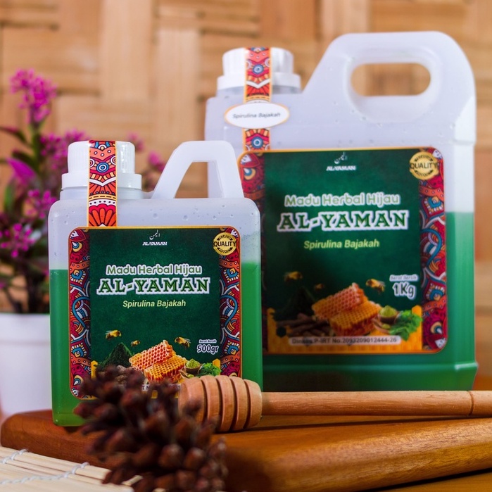 Al-Yaman - Madu Herbal Hijau Spirulina Bajakah Untuk Mengobati Maag asam lambung Gred hingga kanker