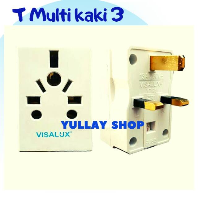 Steker Serbaguna Kaki 3 Visalux / T Multi Kaki 3  / Colokan Serba Guna Kaki 3