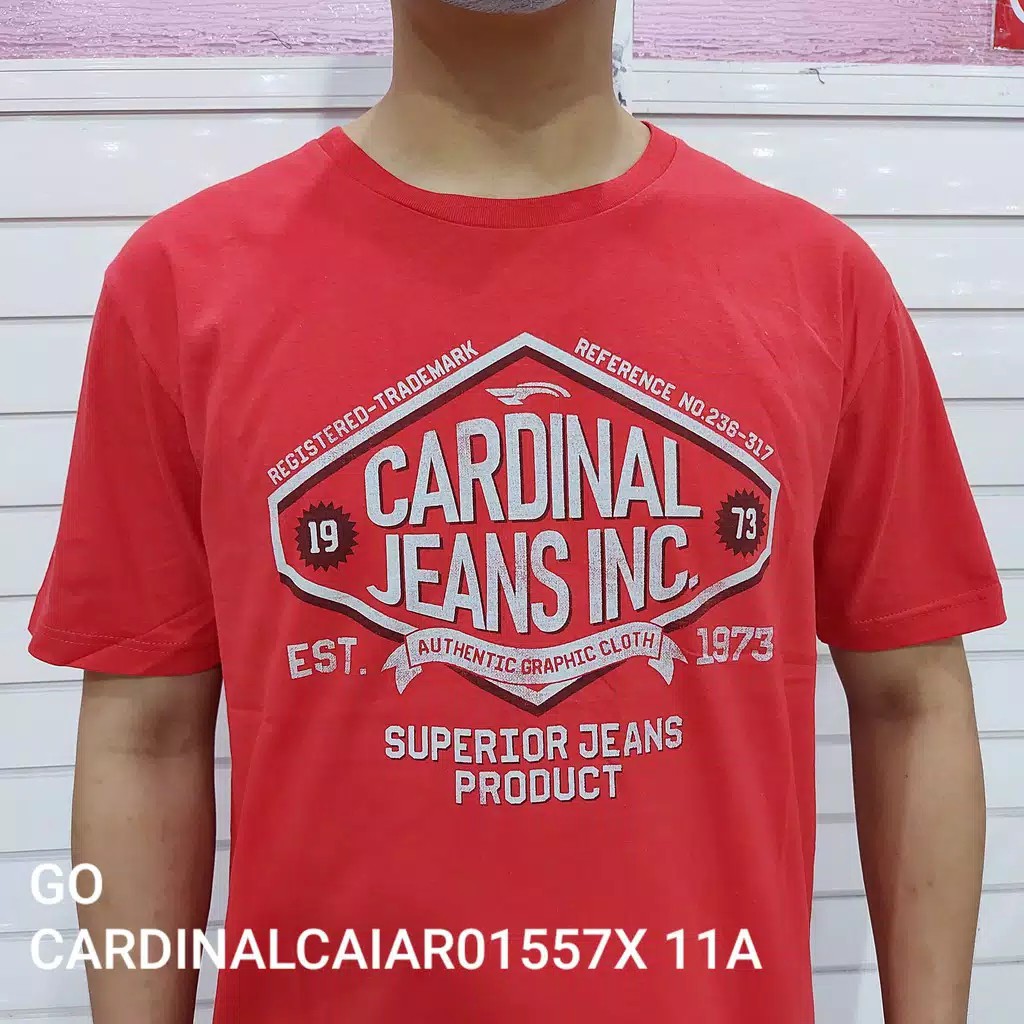 BB CARDINAL JEANS KAOS Cowok Pakaian Pria Lengan Pendek Santai