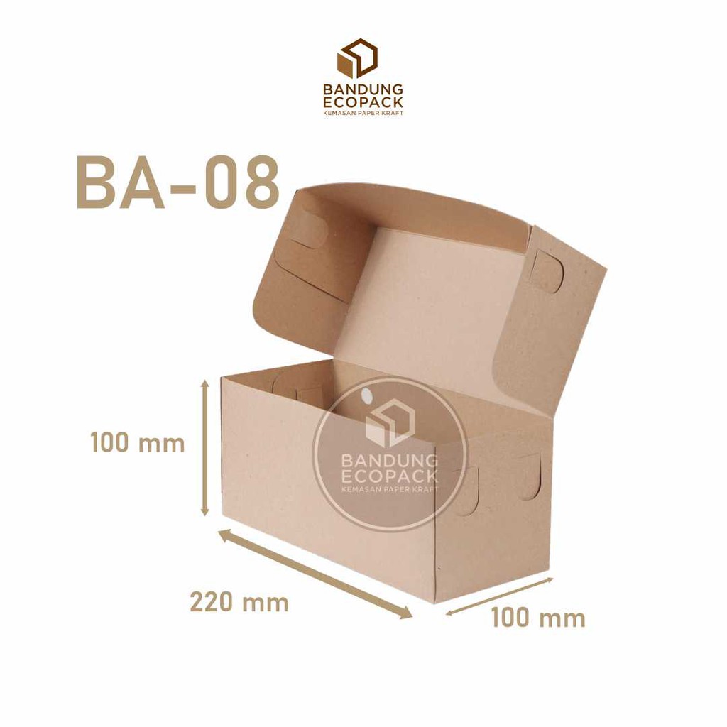 

(FREE DESAIN!!!) Box Nasi/Snack/Donut/Bolu/Kue Balok Full Laminasi BA-08