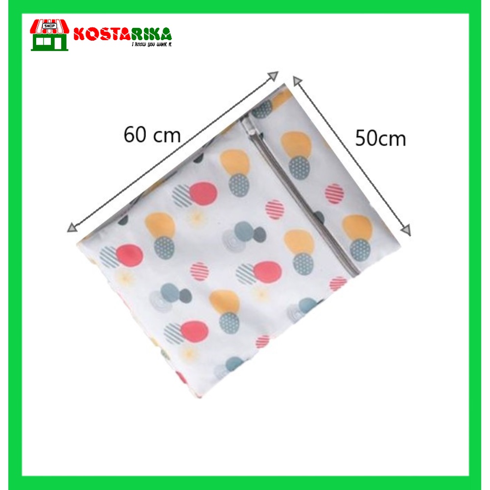 KOSTARIKA Laundry Bag Motif Laundry Net Keranjang Baju Kotor Pengaman Cucian Pakaian 50cm X 60cm