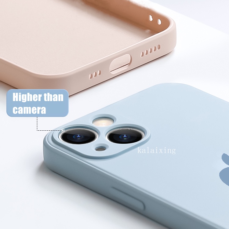 Colorful Silicone Case for iPhone 13 Pro Max 13Mini Lens Protective Soft Back Cover Casing