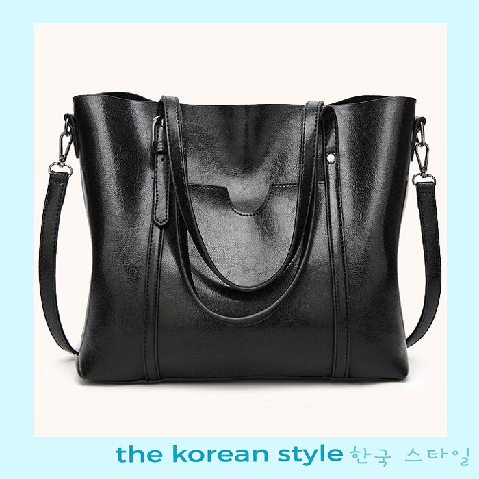 Tote Bag Tas Wanita Bisa Selempang Ipad Buku Kuliah Kerja Laptop