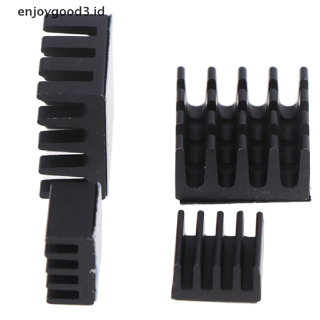 4pcs Heatsink Pendingin Bahan Aluminum Warna Hitam Untuk Raspberry Pi 3 / 2 / Rpi