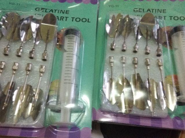 Jelly Art Tools Set / Suntikan Gelatin Penghias Puding 3d