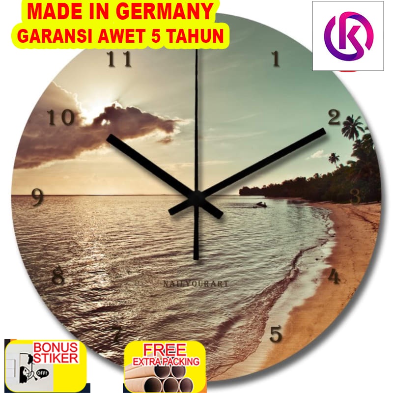 

Terlaris Jam Dinding Unik Artistik - Beach Wall Clock