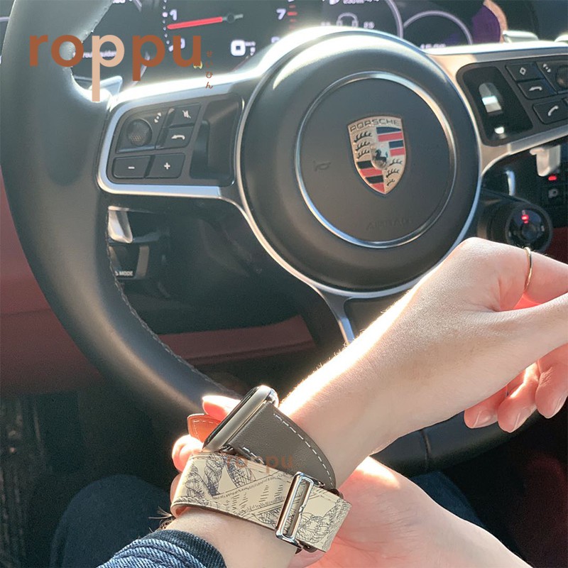 Roppu Premium Edition Swift Leather Double Tour Strap for Apple Watch