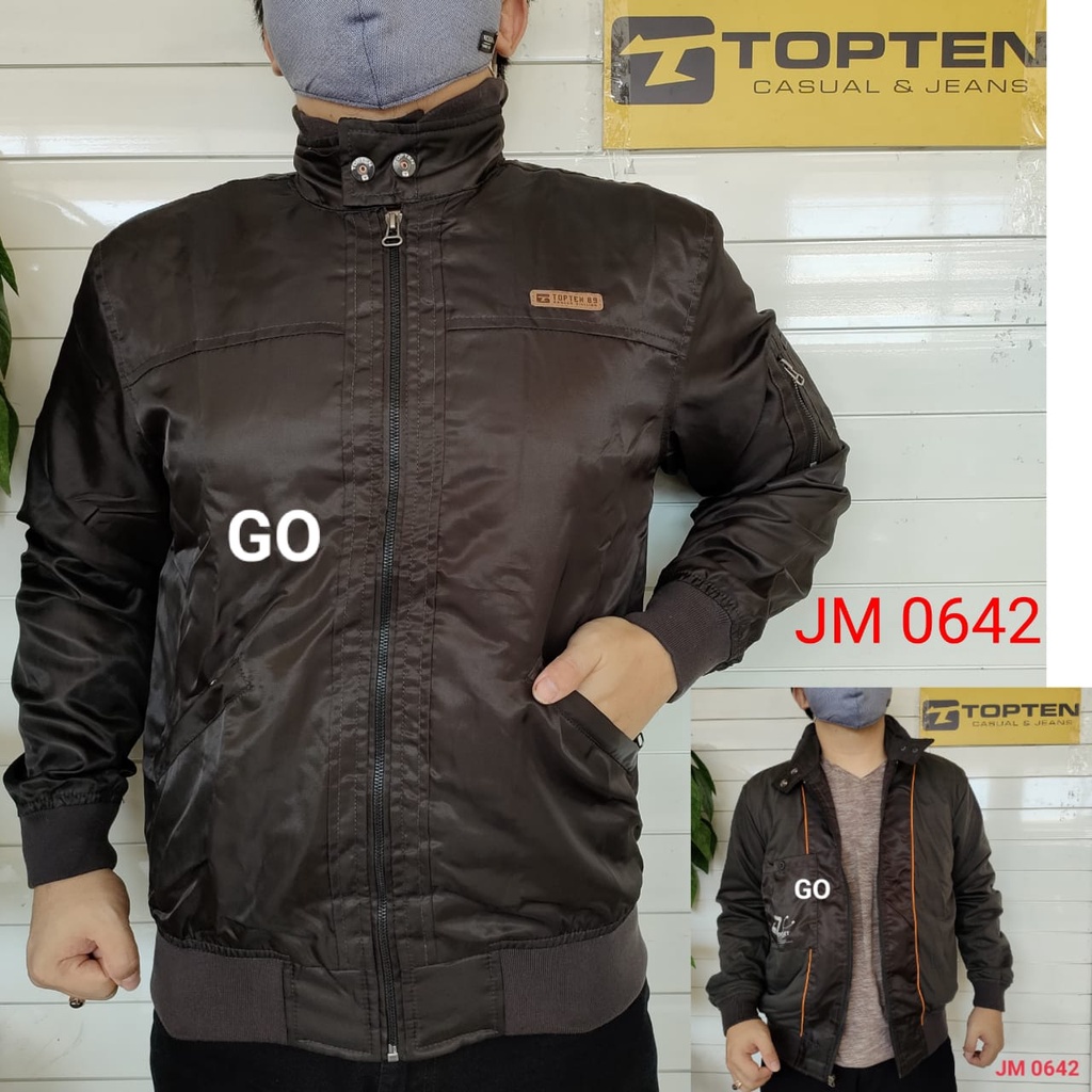 gof TB TOPTEN JAKET PARASUT Cowok Casual Jaket Pria Tebal Cowok Jaket Outdorr