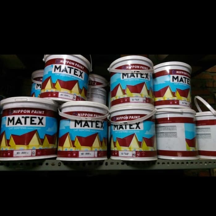  CAT  GENTENG  MATEX MERAH HIJAU MATEK CAT  ATAP GALON 