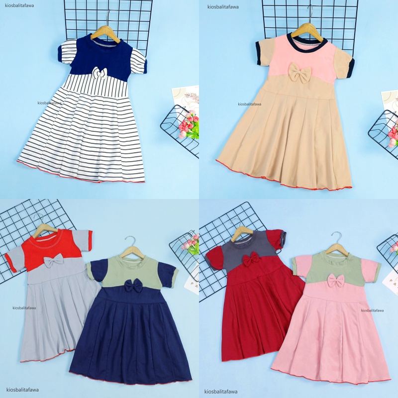 Dress Kelly uk Bayi - 6 Tahun / Dres Pesta Anak Cewek Murah Baju Balita Perempuan Harian Gaun Import