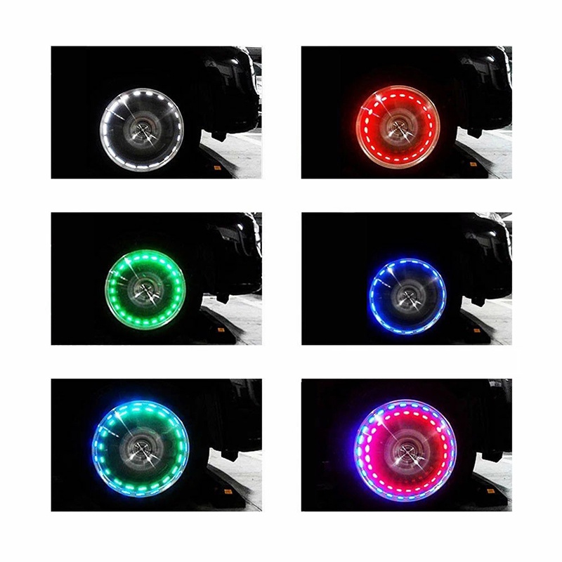 {LUCKID}4 Modes 12 LED Car Solar Energy Flash Wheel Tire Rim Light Lamp Decoration