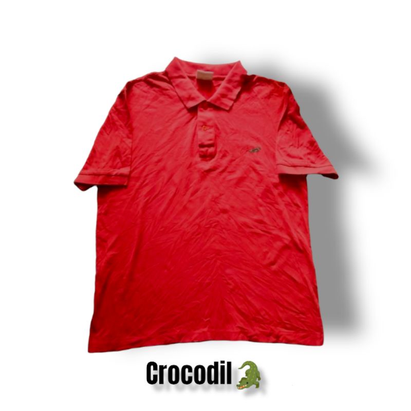 kaos kerah second ori crocodile free 1 topi rondom