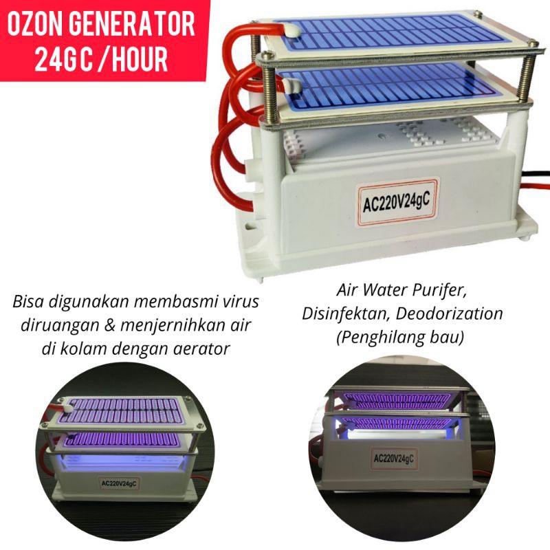 OZONIZER OZON GENERATOR DIY CERAMIC PLATE PORTABLE AIR PURIFIER STERILISASI BAU BAKTERI DAN VIRUS