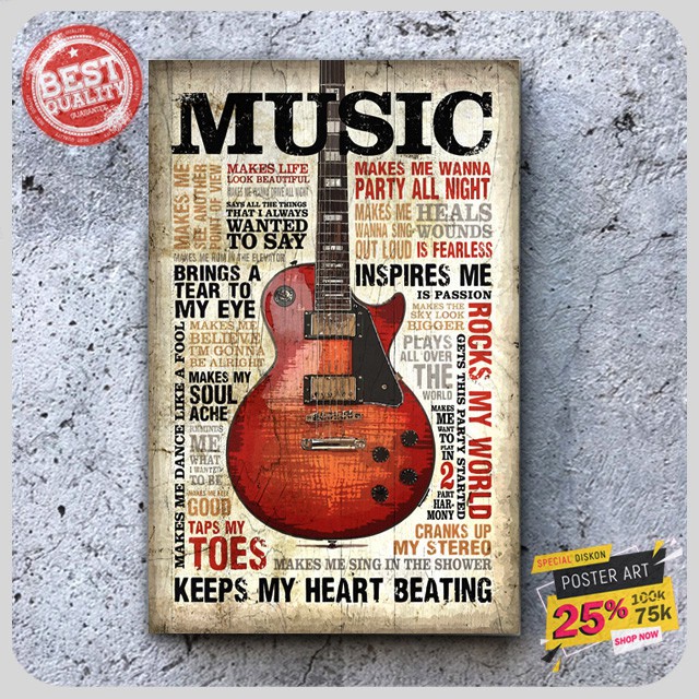 Hiasan dinding - Walldecor - Pajangan dinding Music 304529FHZ