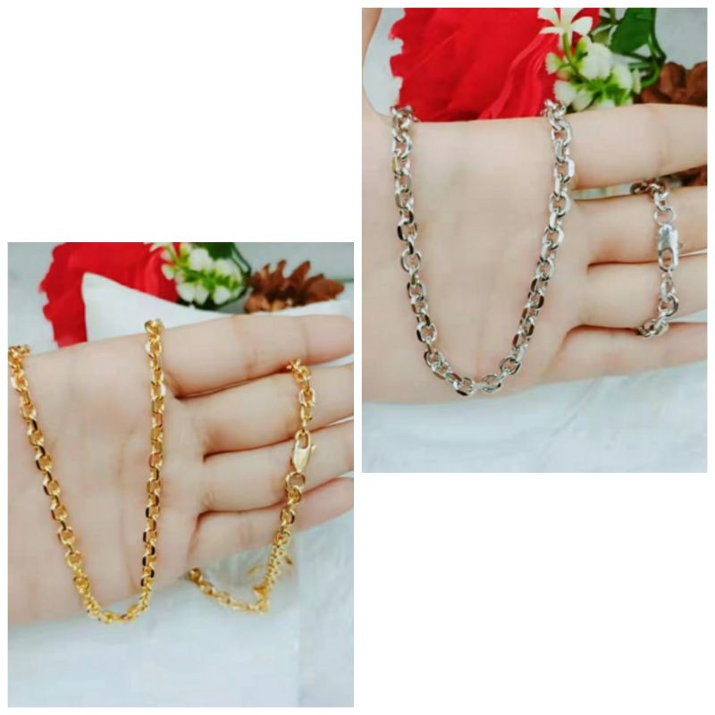 kalung Nori kotak padat / kalung titanium wanita