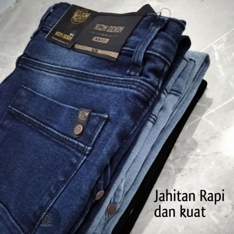 Celana Jeans Panjang Pria Skinny Slimfit Melar Terlaris Bagus Casual Keren