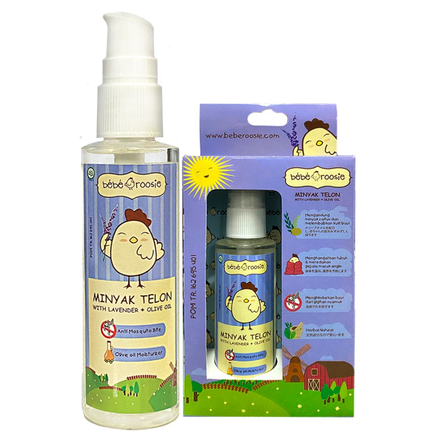 Minyak Telon Bebe Roosie dengan Lavender dan Olive Oil