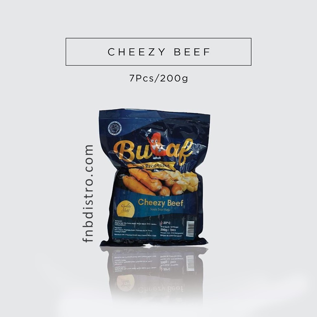 

Bulaf Sosis Cheezy Beef 200g | Sosis Daging Sapi Halal