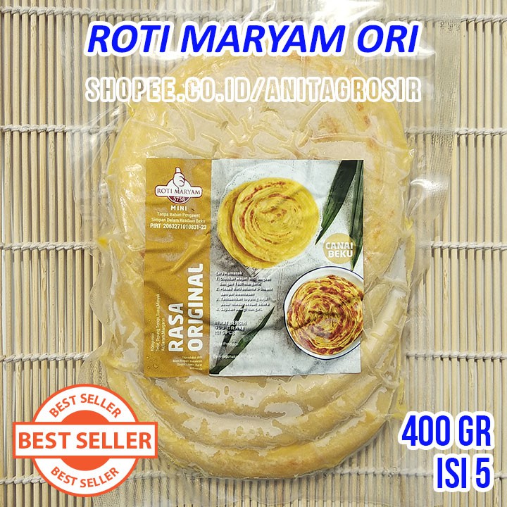 

Roti Maryam 5758 isi 5 diameter 12 cm Roti Canai Original Pandan Cokelat