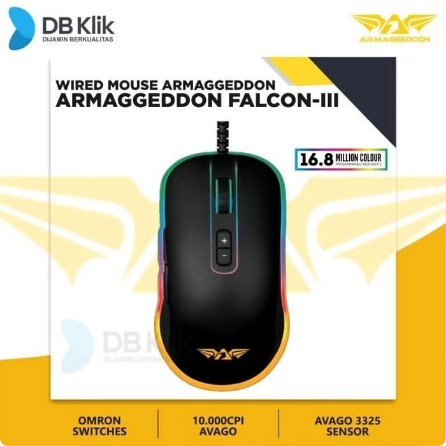Mouse Gaming Armaggeddon Falcon III USB 10000CPI- Armagedon Falcon III